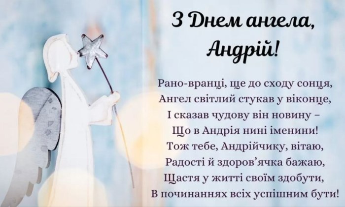 день ангела, іменини, Андрій